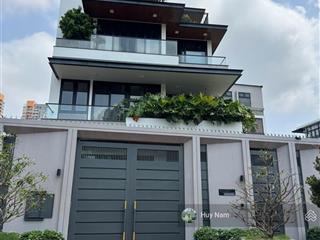 Biệt thự view sông đường thân văn nhiếp, an phú, quận 2  dt 12x22m (232m2)  4 tầng  giá 55 tỷ