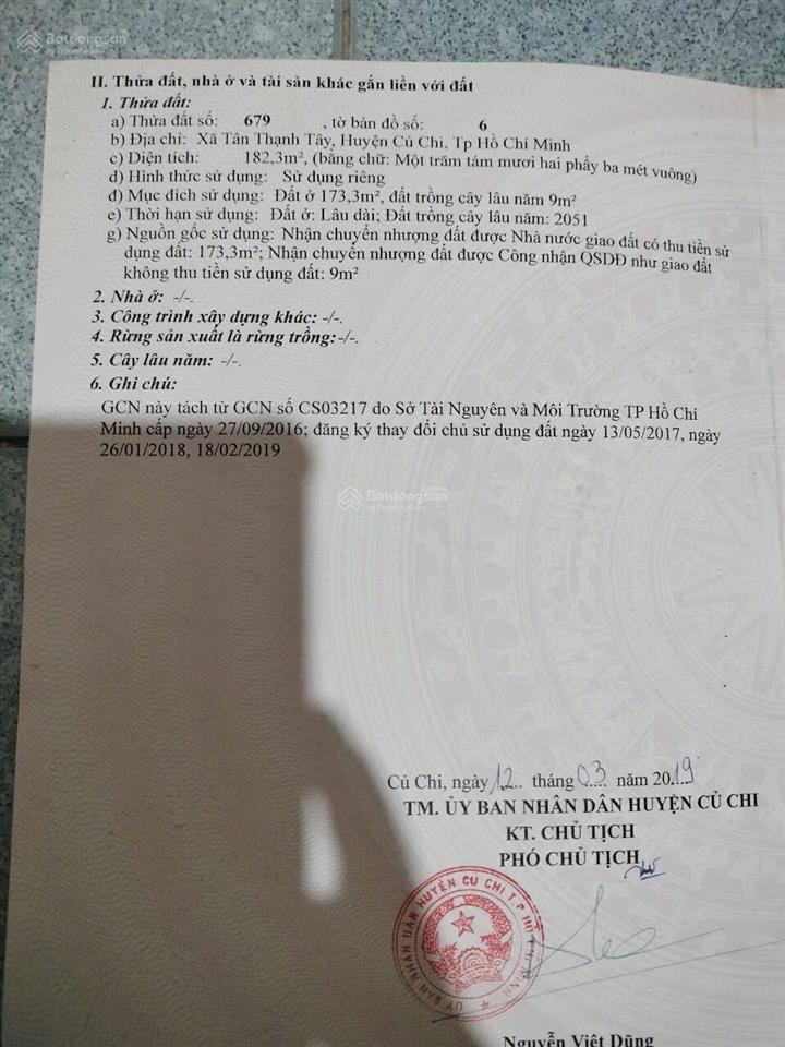 Bán đất siêu hời tại đường hồ thị bưng, phường phú hòa đông, tphcm chỉ 3,2 tỷ 182,3m2 thổ cư full
