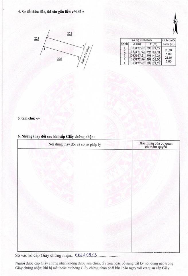 Bán đất ninh hòa gần cao tốc 104,6m2 thổ cư sổ riêng, hà thanh (ninh đa cũ)  620 triệu