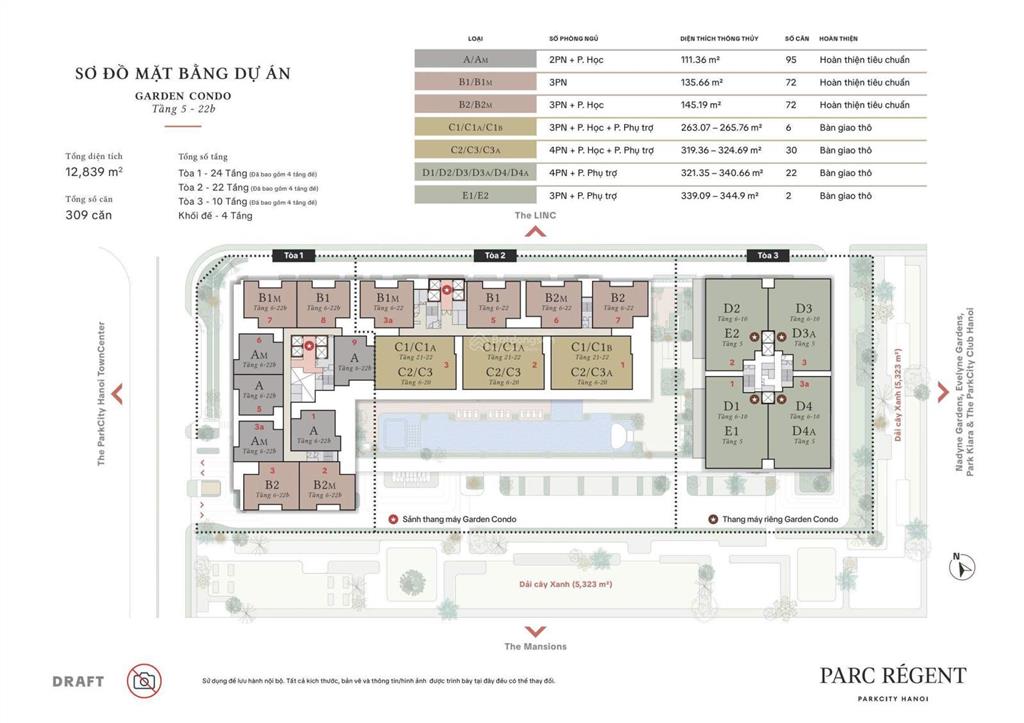 Chính chủ gửi bán căn góc 135m2 parc régent tầng trung giá 15.6 tỷ.  0975 674 ***