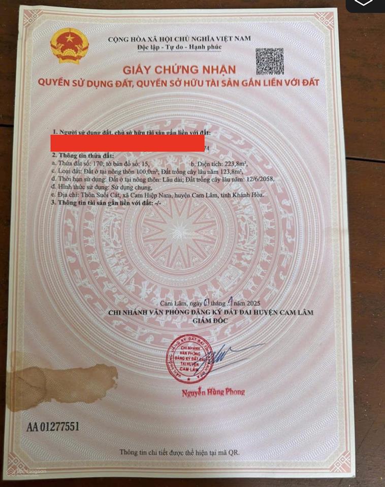 Chủ cần ra nhanh bàn cờ cam hiệp nam quy hoạch đường 13m có thổ cư.  0798 347 ***