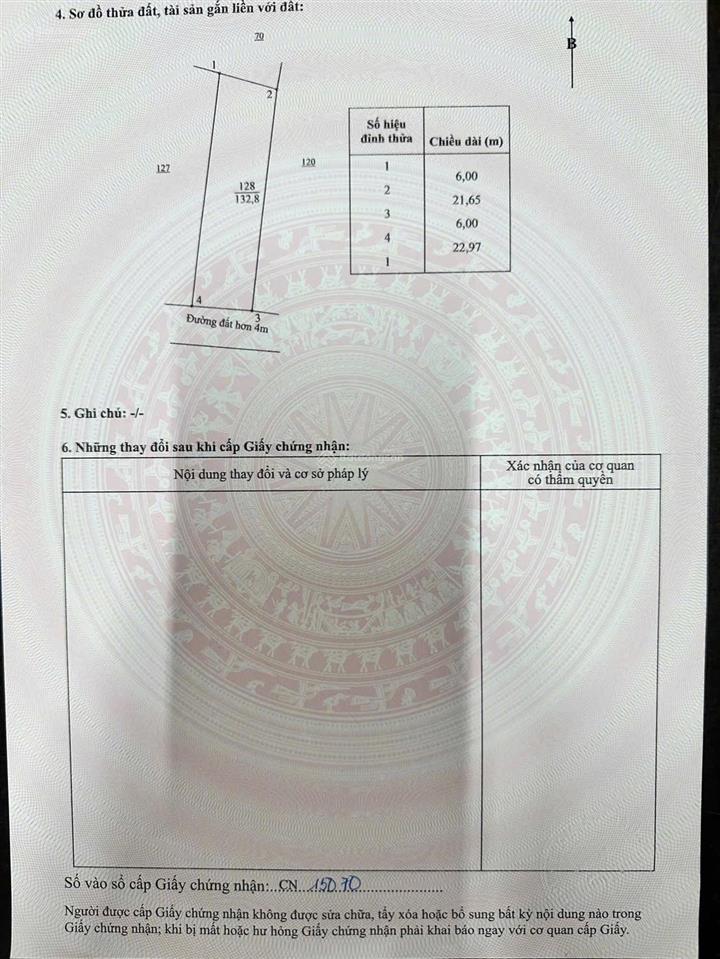 Cần ra nhanh đất full thổ bàn cờ cam hiệp nam giá 1.2 tỷ. 0798 347 ***