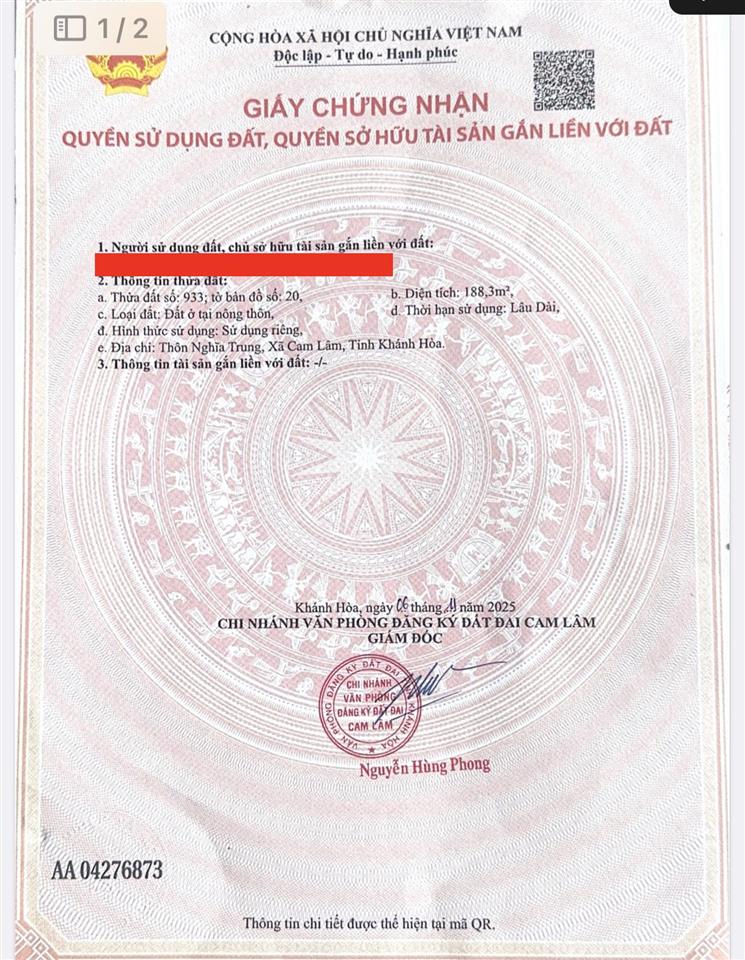 Chủ cần ra nhanh đường đào duy anh, trung tâm bàn cờ cam đức.  0798 347 ***