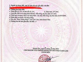 Chủ cần ra nhanh đất 100% thổ cư khu dân cư cam hiệp bắc.  0798 347 ***