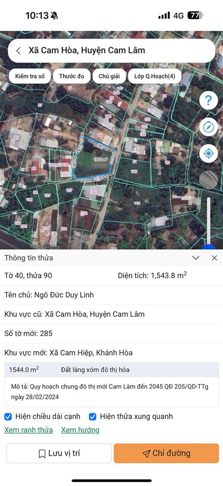 Chủ cần ra nhanh 1462m2 full thổ cư khu dân cư cam hoà.  0798 347 ***