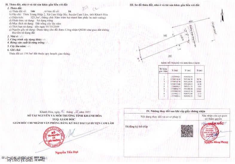 Chủ cần bán nhanh mặt tiền đường lập định suối môn full thổ cư, cam hiệp bắc.  0798 347 ***
