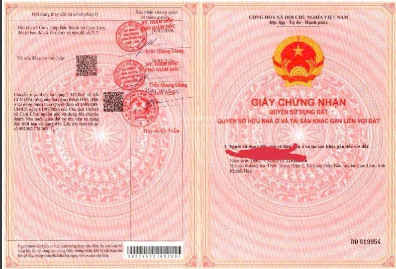Chủ cần bán nhanh mặt tiền đường lập định suối môn full thổ cư, cam hiệp bắc.  0798 347 ***