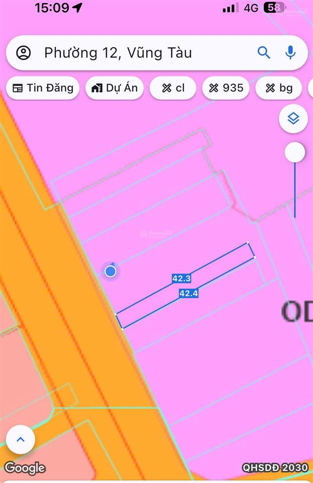 Bán đất 192m2 mặt tiền đường lớn  xây 6 tầng phường 12