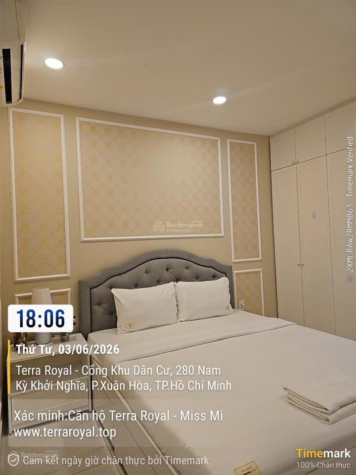 Cho thuê căn hộ terra royal 2 phòng ngủ, giá 18 triệu/tháng, dt 57.6m2