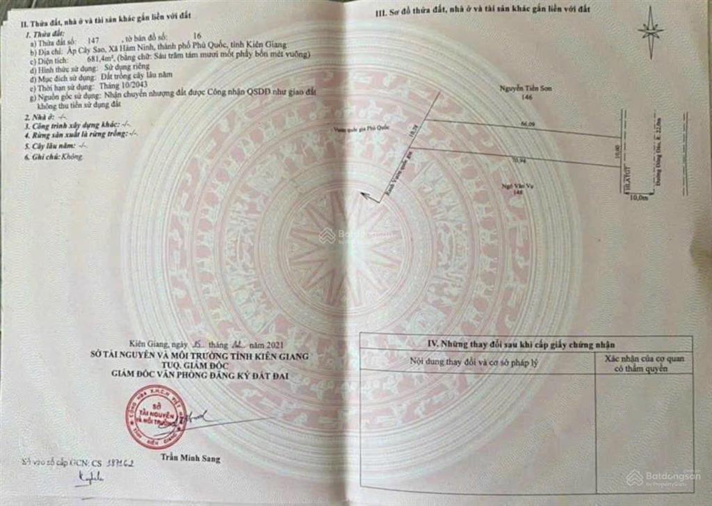 Lô đất view biển hàm ninh khá đẹp lưng tựa núi nhìn ra biển