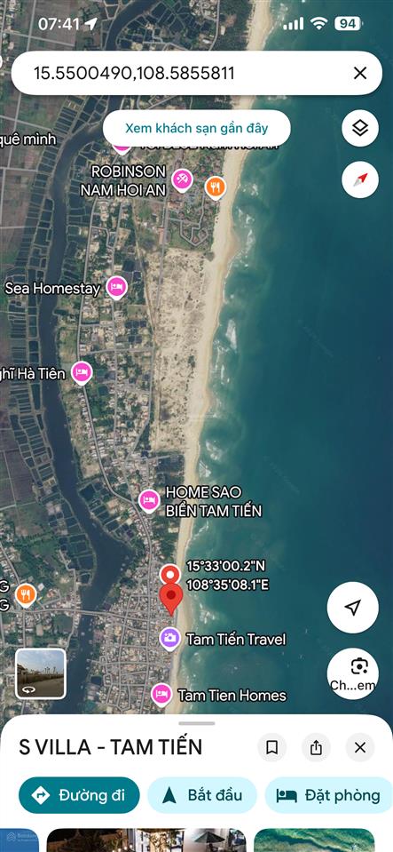 Miếng đất mặt biển tam tiến khá đẹp 1100m² có 480m² ont