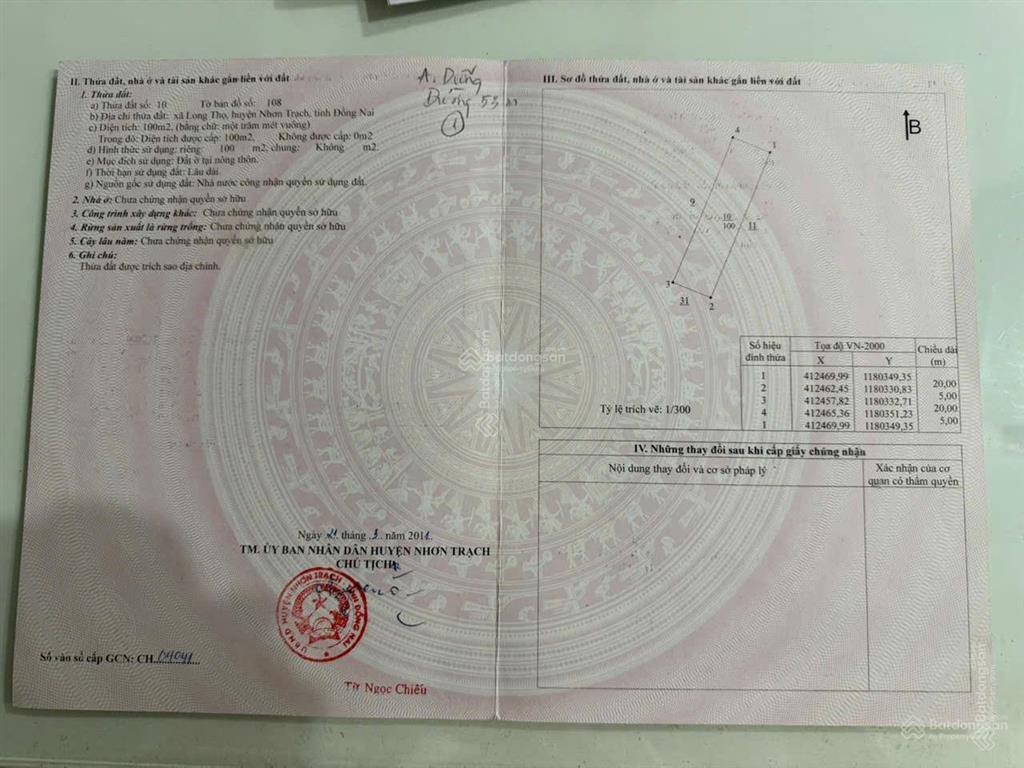 Bán nhanh nền đất mặt tiền đường lê hồng phong lộ giới 53m dự án hud nhơn trạch với giá cực tốt