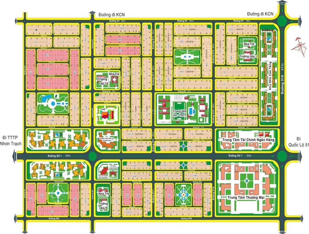 Đất nền sunflower city nhơn trạch hạ tầng hoàn thiện đón sóng sân bay long thành