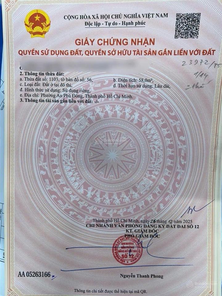 Đất f0  phường an phú đông, sổ hồng riêng công chứng ngay, giá chỉ từ 3,4 tỷ/1 lô,  0933 015 ***