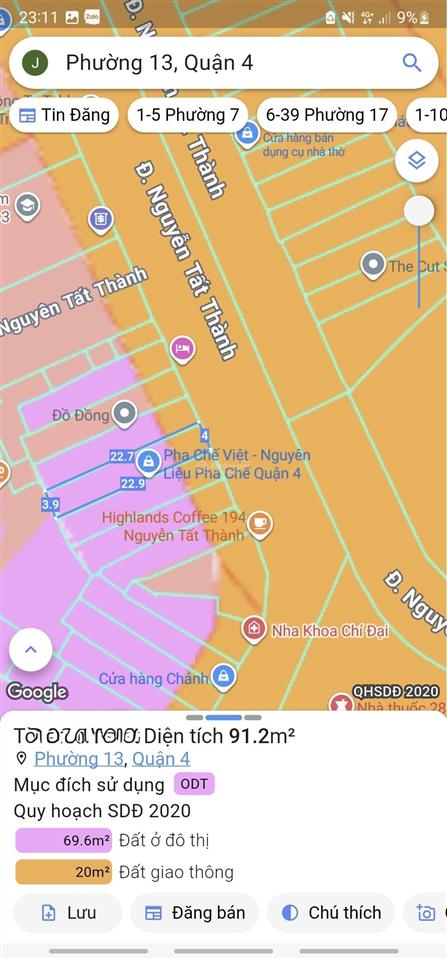 Nhà mặt tiền nguyễn tất thành  quận 4  đối diện công viên