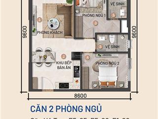 Bán căn hộ 2pn blanca city vũng tàu 79.8m² view công viên & biển giá tốt hotline 0901 681 ***