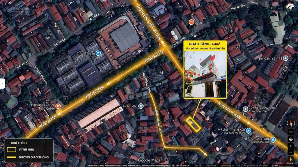 Bán nhà riêng tại vĩnh yên ngõ 9 ngô quyền, 64m2 3 tầng, sổ đỏ, giá chỉ 2,45 tỷ.  0986 797 ***