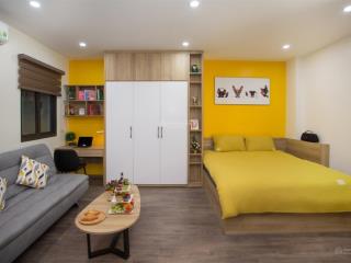 Chung cư cho thuê dưới 7 triệu/tháng, 1 ngủ 1 khách, có ban công máy giặt riêng mới, nội thất xịn