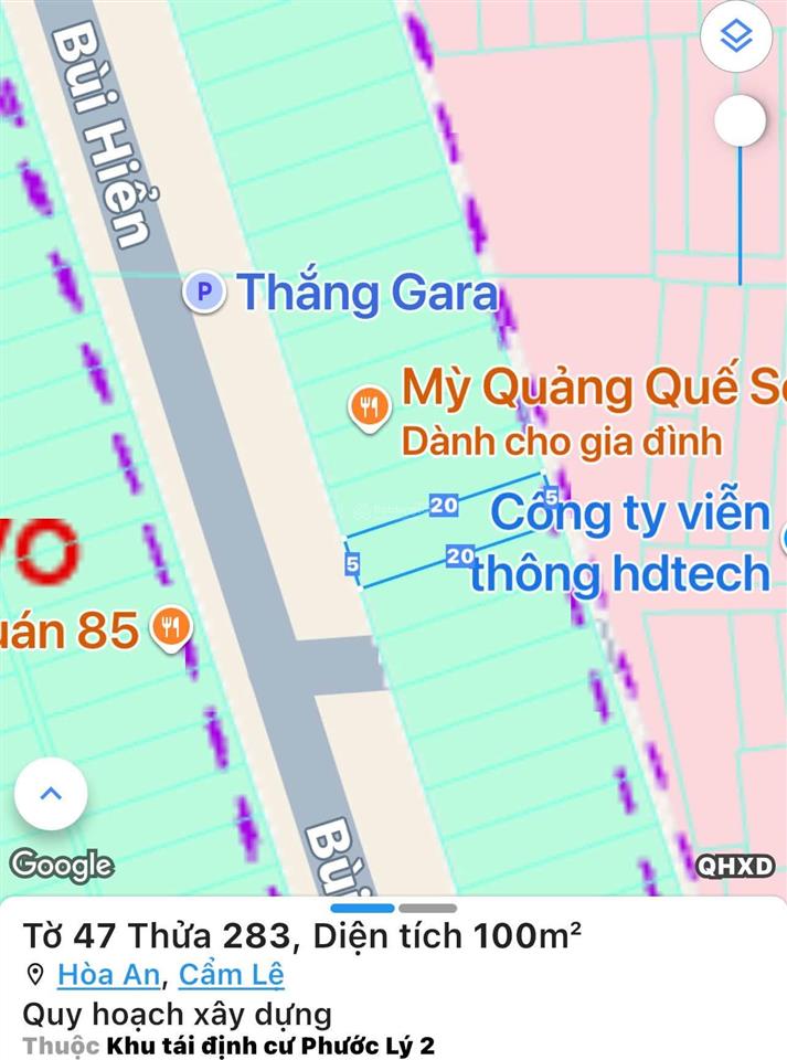 Bán đất địa chỉ 111 bùi hiển cực đẹp, giá rẻ 5,95 tỷ, 100m2, pháp lý sổ hồng đầy đủ