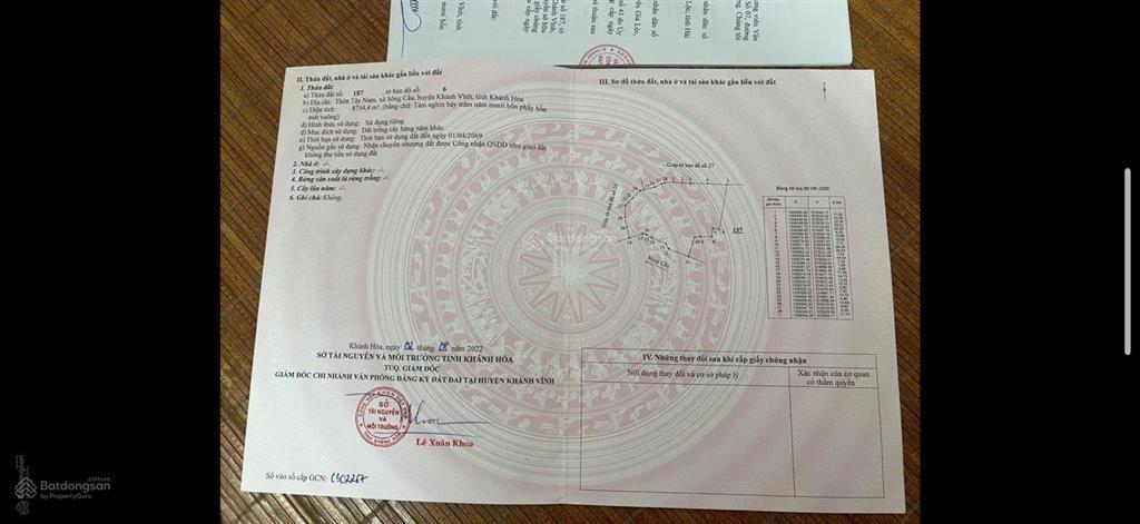 Cắt lỗ sâu lô đất giáp sông cầu khánh vĩnh quy hoạch full thổ cư
