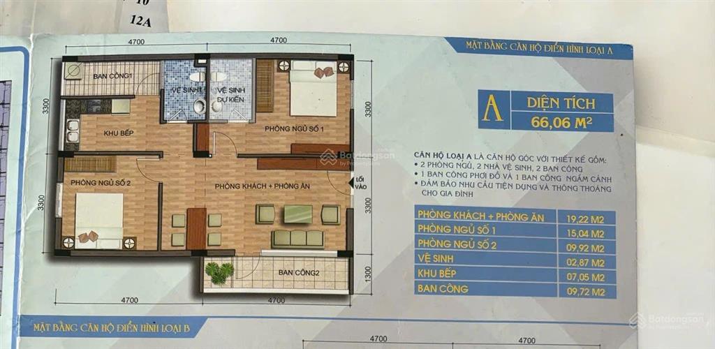 Bán căn góc giá đầu tư ct1 hud phước long 66.4 m2 sẵn sổ chỉ 2 tỷ 480