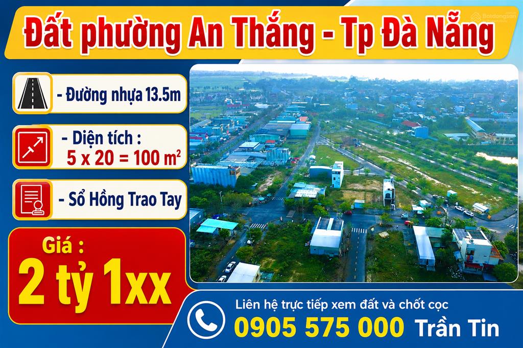 Đất đà nẵng  2 tỷ 1xx / cách tttp 10km ( kđt drg complex )