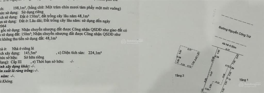 Bán gấp nhà mặt phố tại đường nguyễn công trứ, phường phước mỹ, quận sơn trà, đà nẵng, 40 tỷ, 198m2