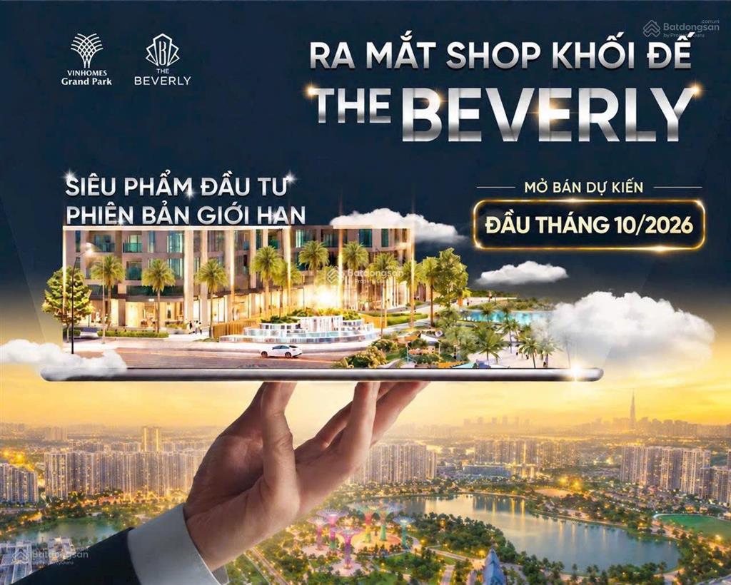 Mở bán shophouse phân khu cao cấp the beverly, diện tích đa dạng, nhận nhà ngay
