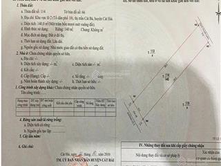 Bán 2 lô đất núi ngọc thị trấn cát bà