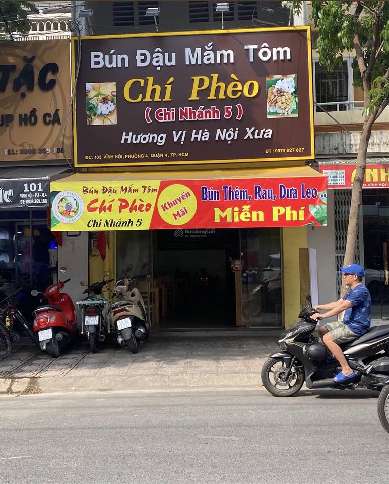 Cho thuê mặt bằng nguyên căn, nhà mặt tiền số 103 vĩnh hội, quận 4