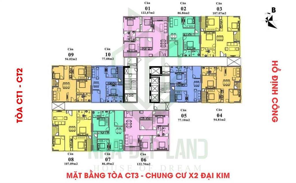 Giá đầu tư  t10/26 với các căn 77m2 tại dự án x2 đại kim, hoàng mai