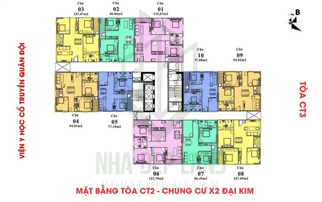 Giá đầu tư  t10/26 với các căn 77m2 tại dự án x2 đại kim, hoàng mai