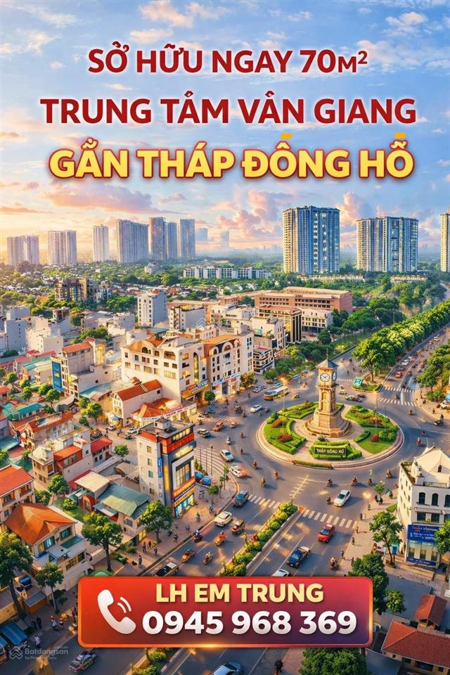 70m² trung tâm văn giang giáp kđt ecopark, gần tháp đồng hồ giá cực sốc