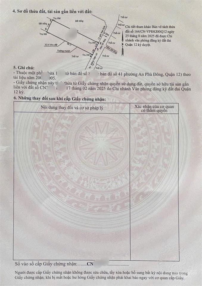 Bán đất thuộc 1 sẹc hẻm 94 vườn lài an phú đông gần cầu 4mx12.5m hay 7.4mx28m