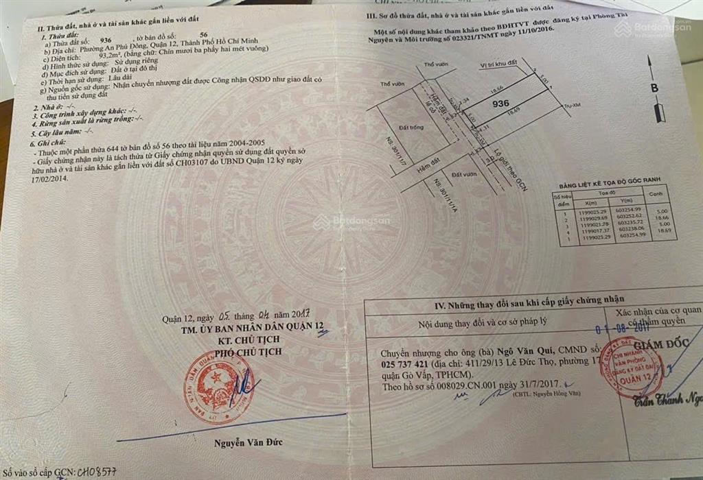 Bán đất hẻm 301 vườn lài gần cầu sắt cách 900m