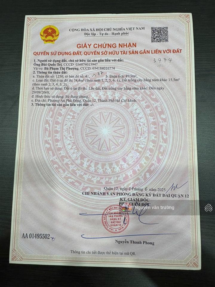 Bán đất mặt tiền hẻm 94 vườn lài vào 1 sẹc, vị trí đẹp, 4mx22