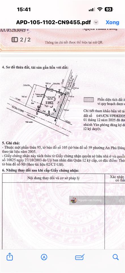 Bán đất mặt tiền hẻm 306 vườn lài vào 1 sẹc gần cầu sắt qua gò vấp