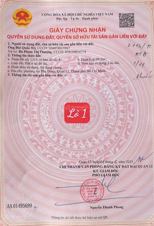 Bán đất hẻm 94 vườn lài tiện ở hoac xây can hộ dịch vụ 8mx21m