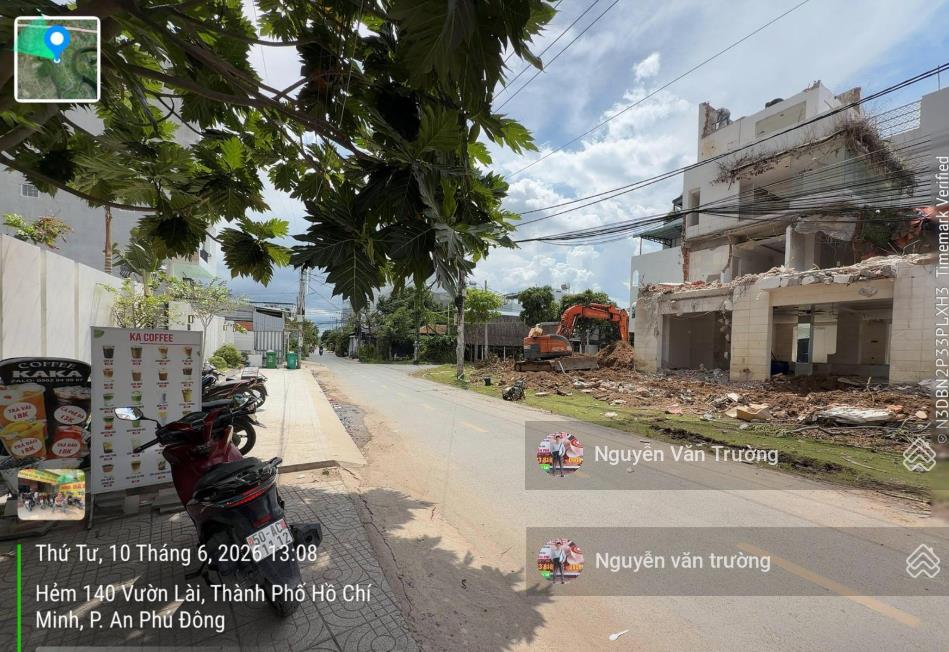 Bán đất mặt tiền hẻm 140 vườn lài an phú đông