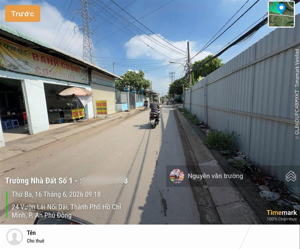 Bán nhà mặt tiền đường vườn lài ngay ngã tư chợ vườn lài, nhà 2 tầng