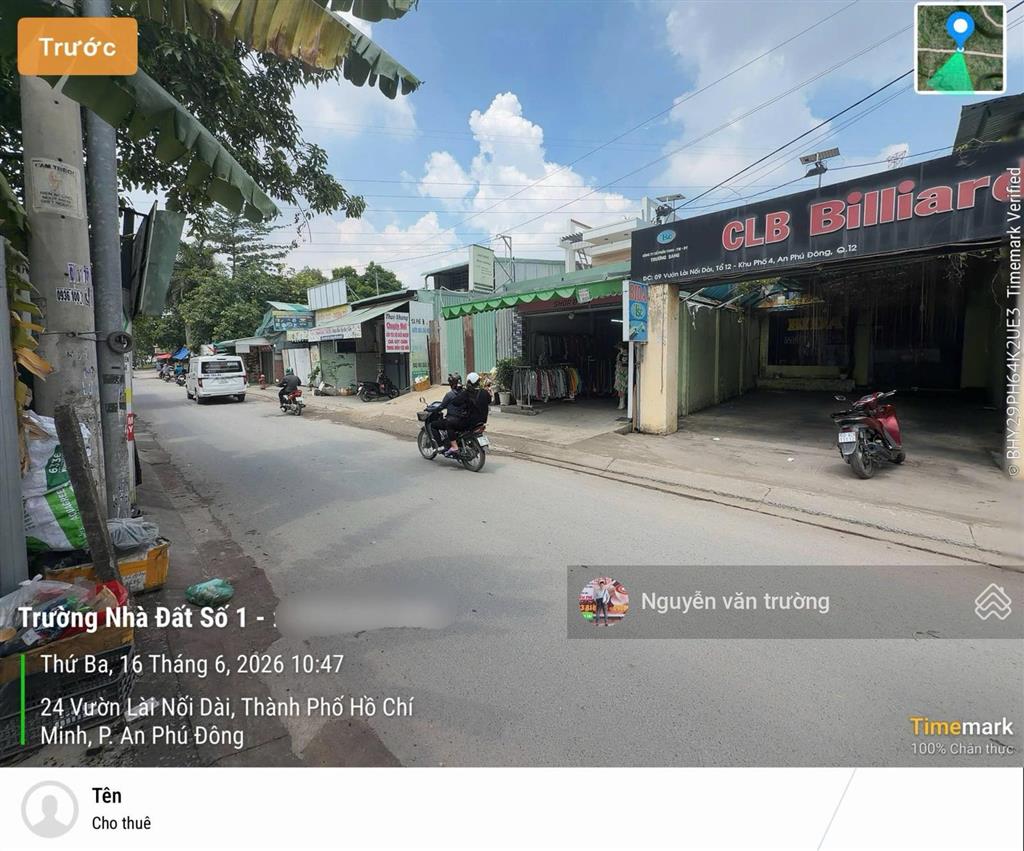 Bán nhà mặt tiền đường vườn lài ngay ngã tư chợ vườn lài, nhà 2 tầng