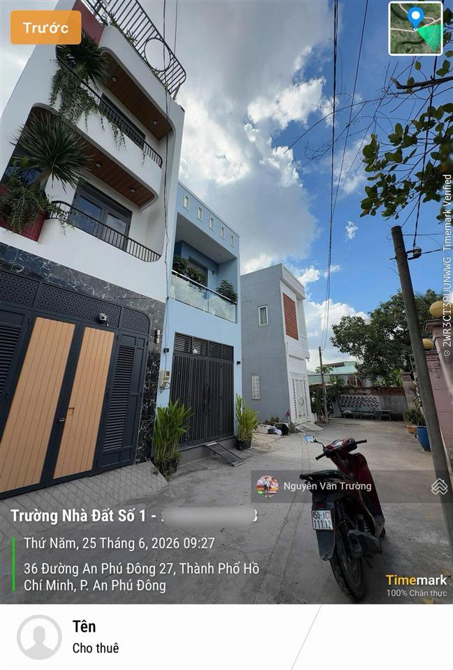 Bán nhà 3 lầu hẻm an phú đông 33 gần cầu vượt bình phước