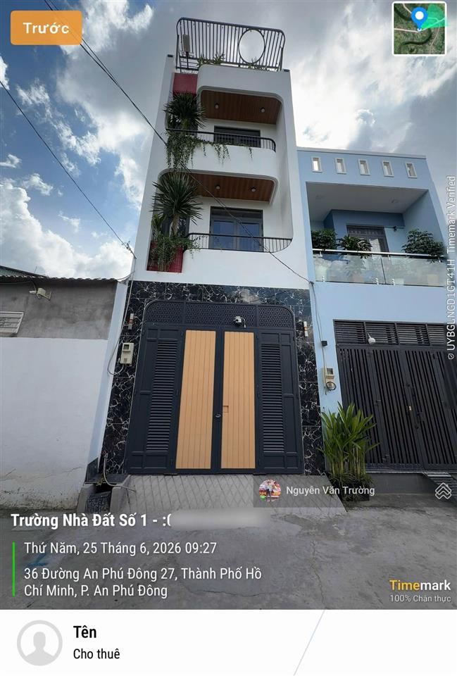Bán nhà 3 lầu hẻm an phú đông 33 gần cầu vượt bình phước