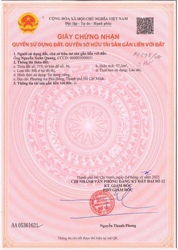 Bán đất an phú đông 27 đối diện trường đại học nguyễn tất thành