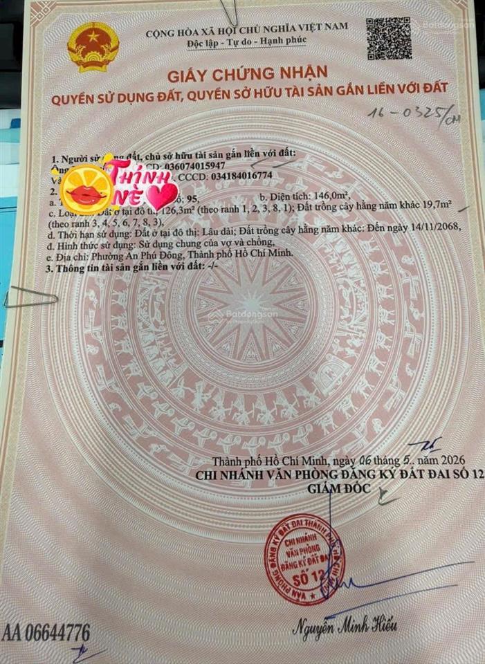 Kẹt cứng ngắt nên giảm mạnh bán lô đất mặt tiền sông vàm thuật vườn lài 5mx29m
