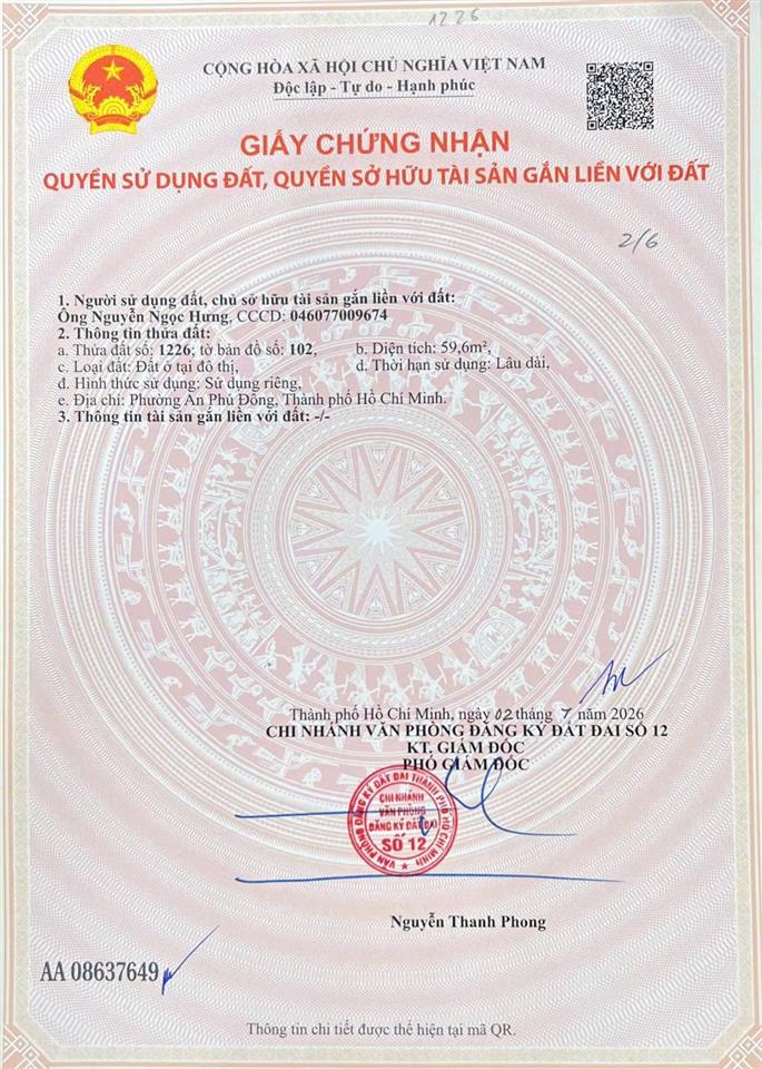 Bán đất mặt tiền sông sài gòn vườn lài vào 1 sẹc gần cầu sắt qua bình thạnh, gò vấp