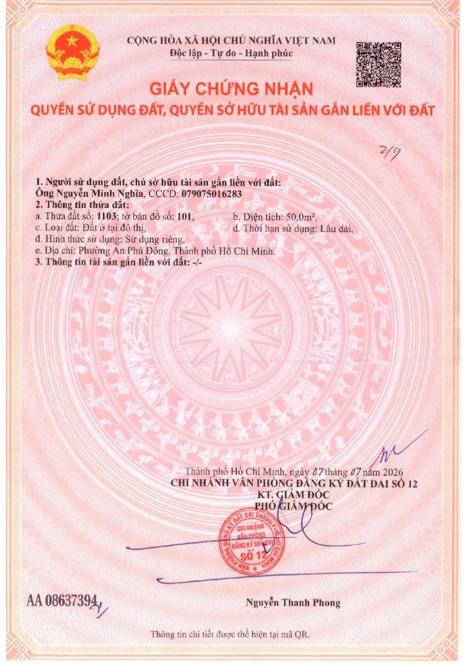 Bán đất vườn lài an phú đông gần cầu sắt, thông ra sông vàm thuật
