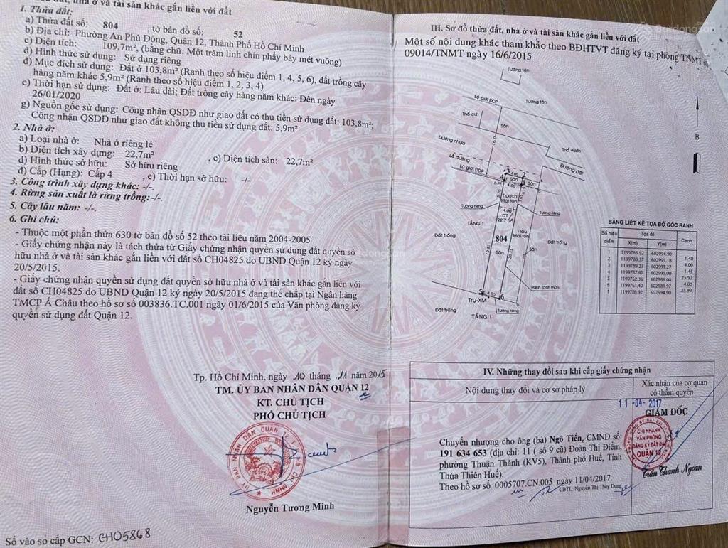 Bán đất mặt tiền hẻm 145 vườn lài thông ra sông sài gòn giá siêu tốt