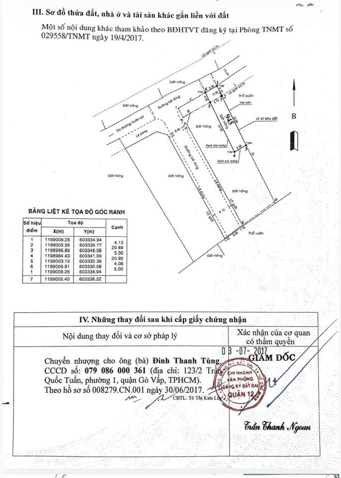Bán đất mặt tiền hẻm 301 thuộc 1 sẹc sông sài gòn thông ra vườn lài. 5mx25m