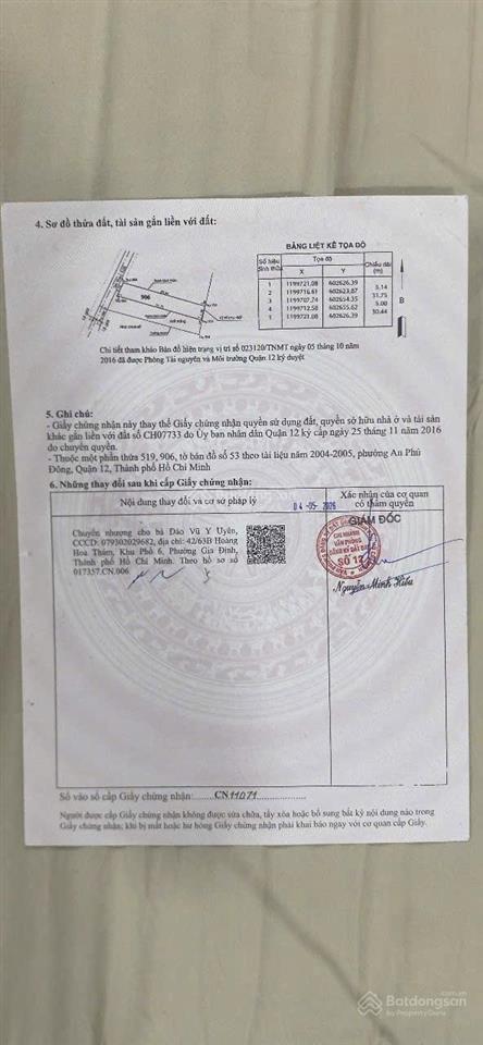 Bán đất hẻm 140 vườn lài thông ra sông vàm thuật 5mx31m
